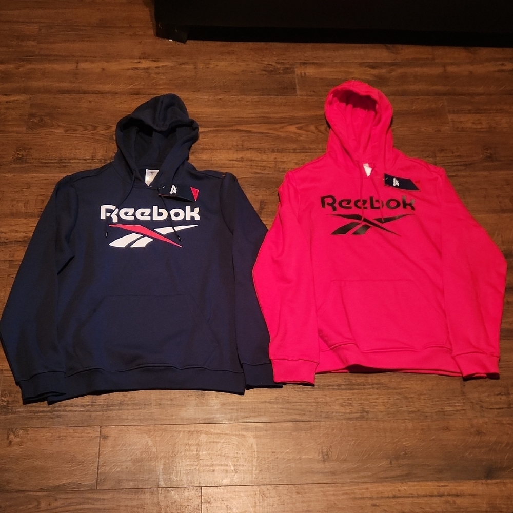 Men Reebok Dark Blue and Red Hoodies (BUNDLE)